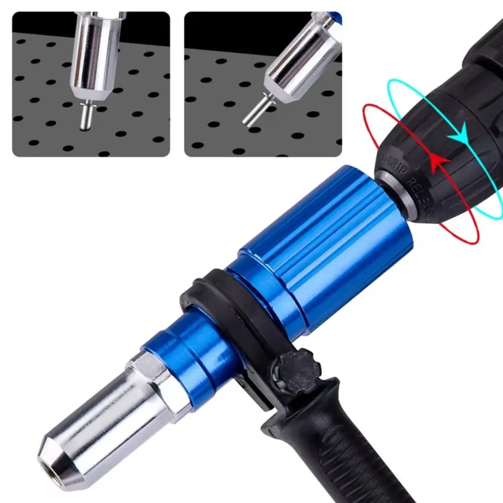 

2.4mm-4.8mm Electric Rivet Stapler Drill Adapter Aluminum Alloy Pull Rivet Tool Conversion Adapter Core Pull Accessories