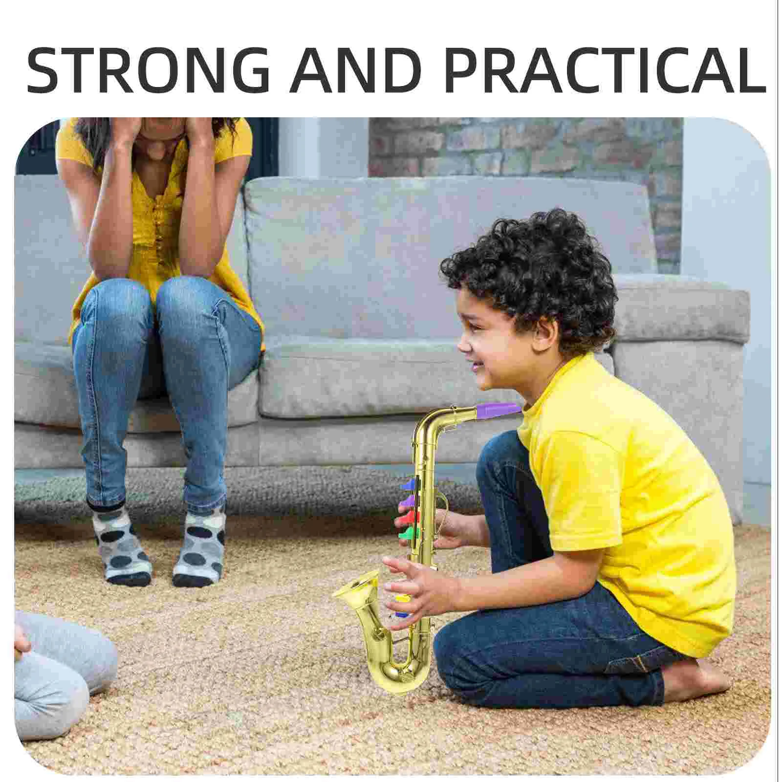 Toddler Toys Children's Wind Instrument Simulation Saxophone Kid Stage Performance Prop Small Educational Kids Plaything