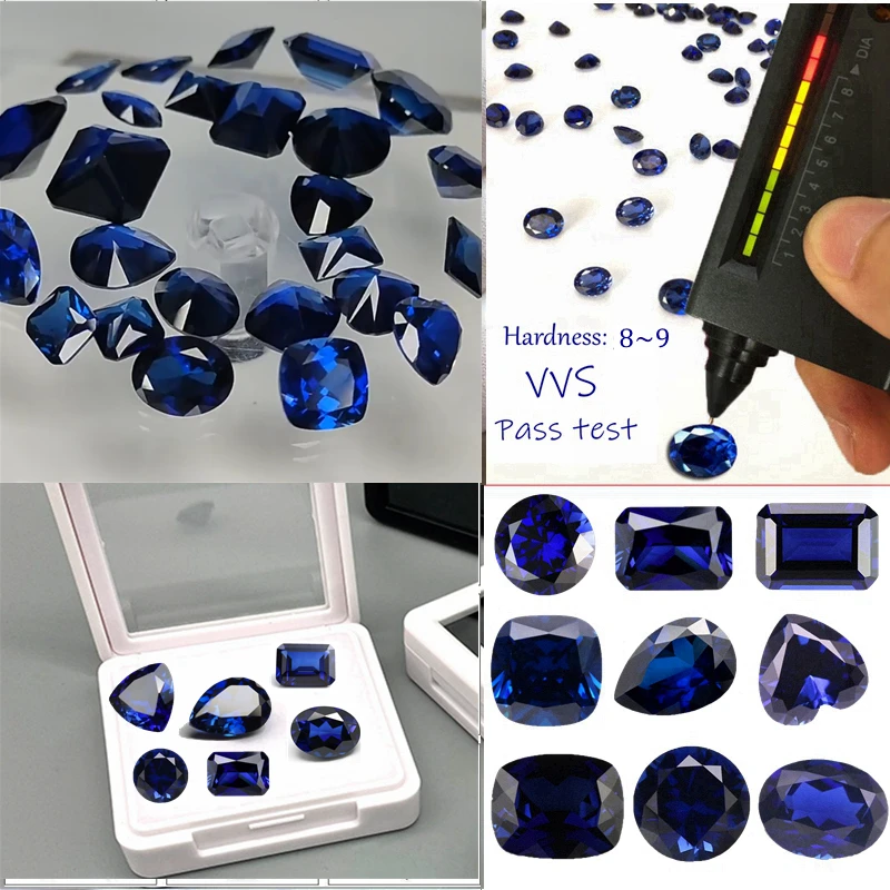 Boxed Sapphire Natural Oval Faceted Cut VVS Loose Gemstone for Jewelry Making Inlay Collection Gift Pretty Stone