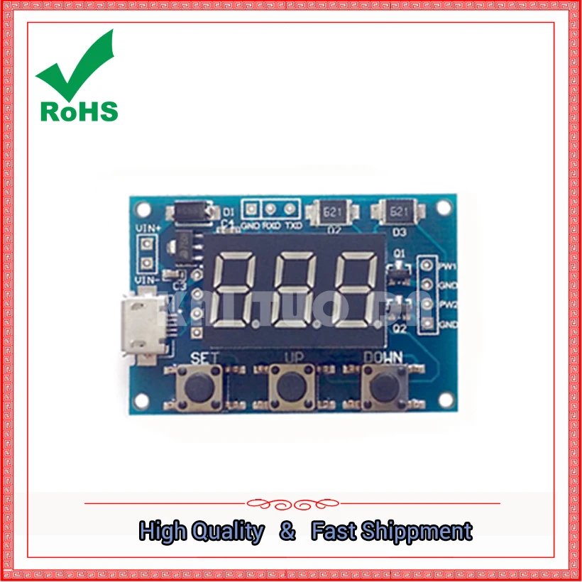 2-way/channel PWM Pulse Frequency Duty Cycle Adjustable Module Square Wave Rectangular Wave Signal Generator Stepper Motor Drive