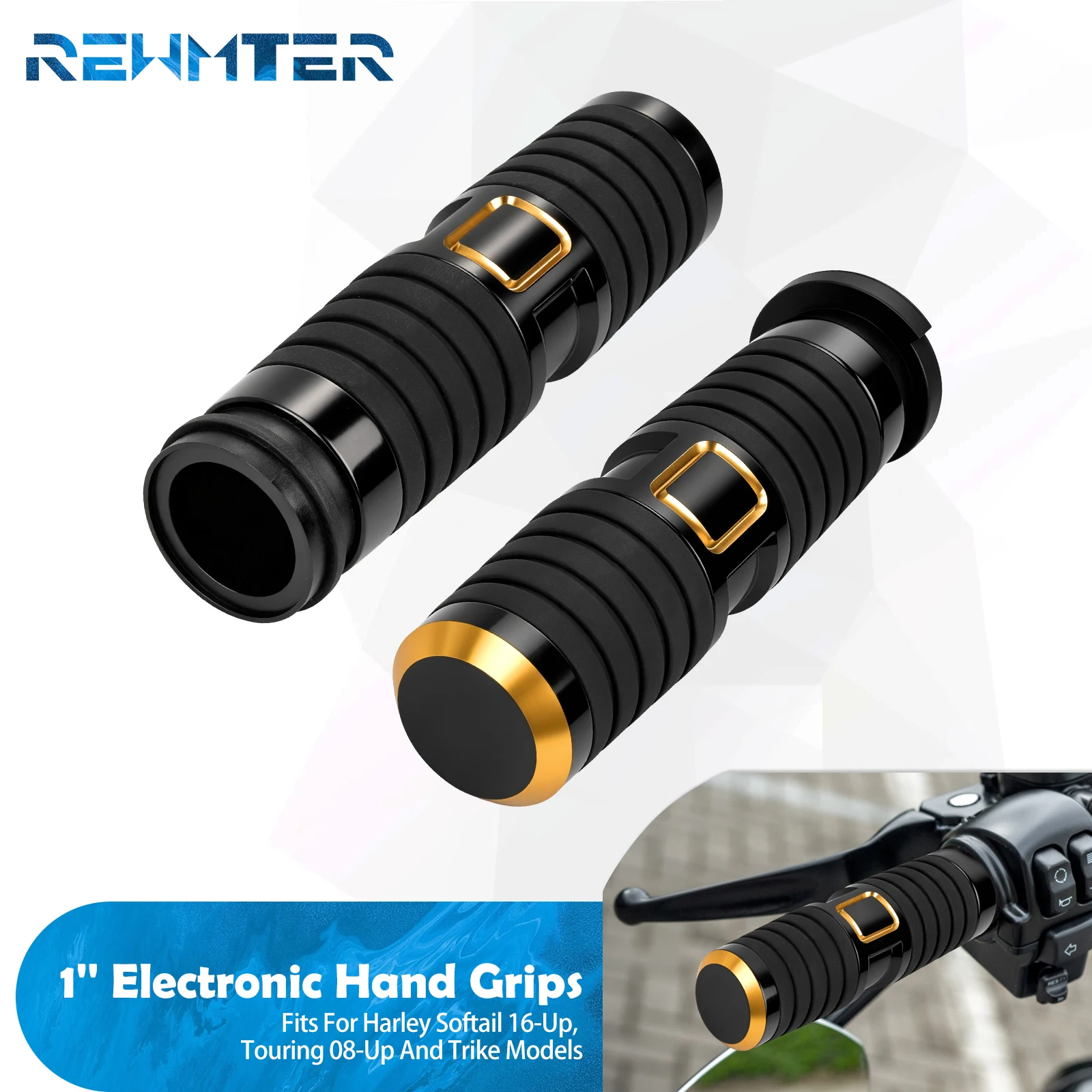 

Motorcycle Hand Grips 1'' Electronic Handlebar Handle Grip For Harley Touring 2008-25 Softail 16-24 FLSTSE FLSTNSE Low Rider S