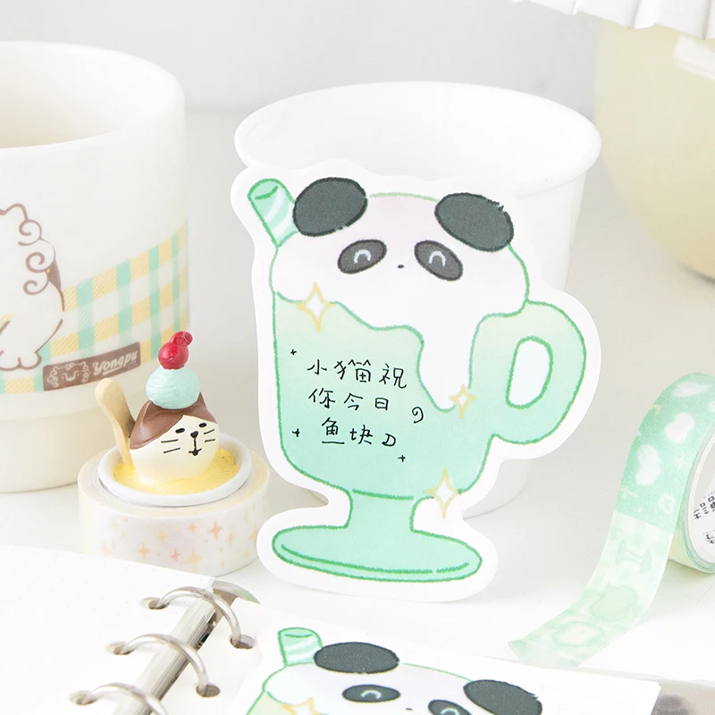 30Sheets Kawaii Convenience Book Cartoon Special Shape Sticky Notes Cute Paste Notepad Student Stationery Message Paper Sticky