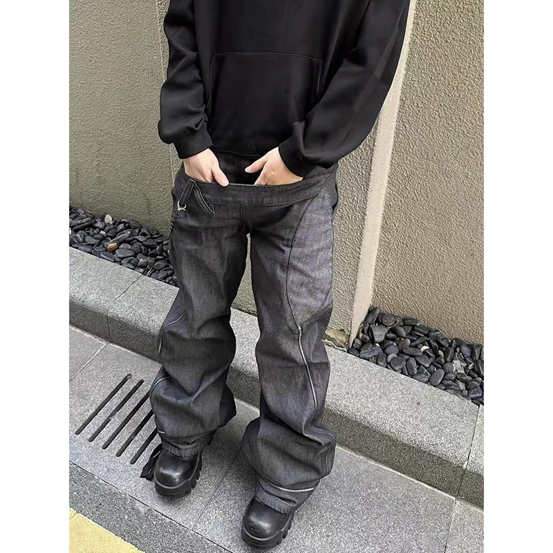 

ZHIZOU Women's Baggy Jeans Y2k American Design Denim Pants Harajuku Cowboy High Street American Rretro 2000s Korean Spring 2026