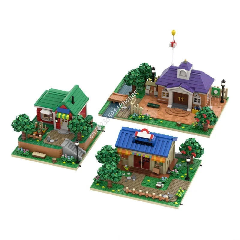 6986pcs MOC Animal Crossing Collection Part I 4 Model Toy Building Blocks Architecture Idea Brick Christmas Gift Birthday