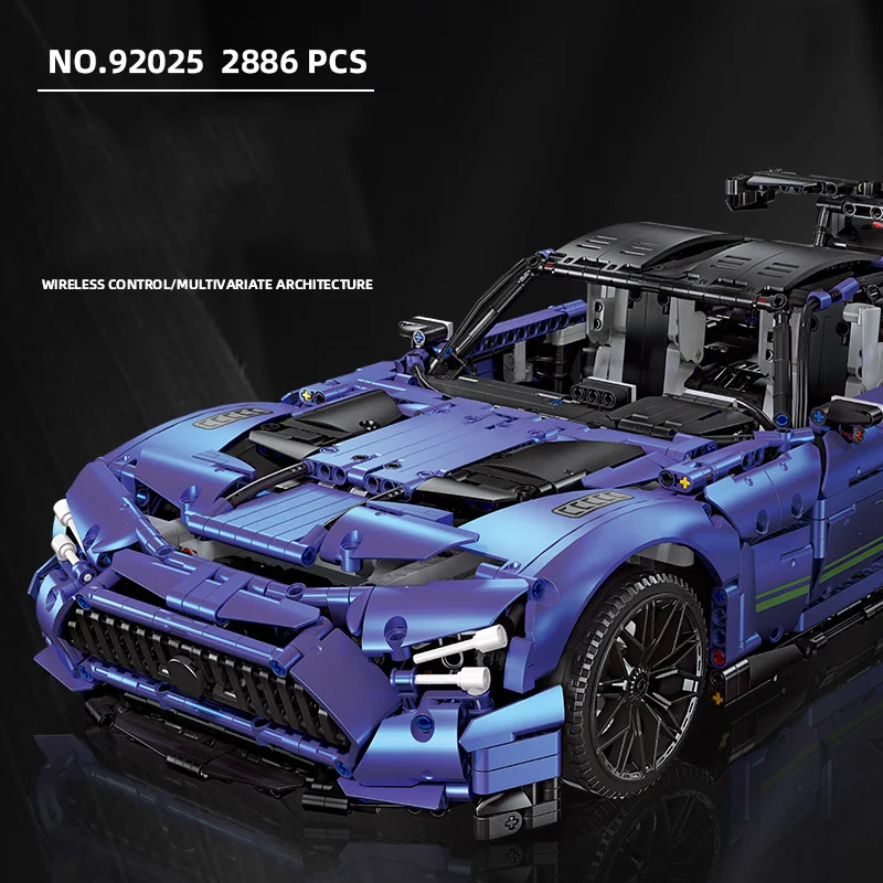 

Technical 1:8 Scale Benz GTR RC Car Building Block Model Vehicle Steam Radio 2.4gHZ Remote Control Brick Toy Supercar Collection