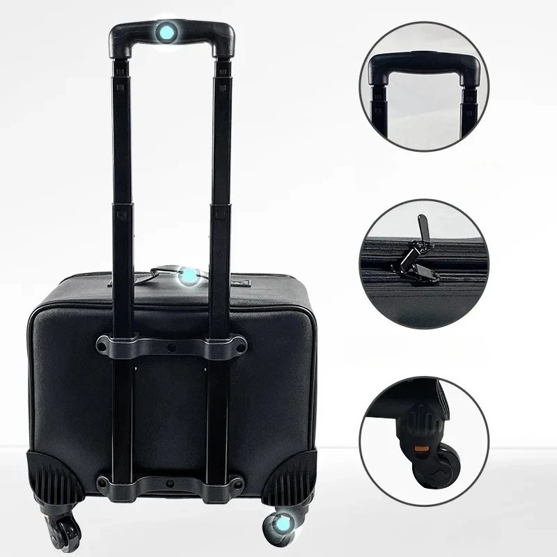 

2026 New Brand Makeup Box with Wheels Artist Beauty Cosmetic Cases Make Up Bag Tattoo Nail Multilayer Toolbox Storage Organizer