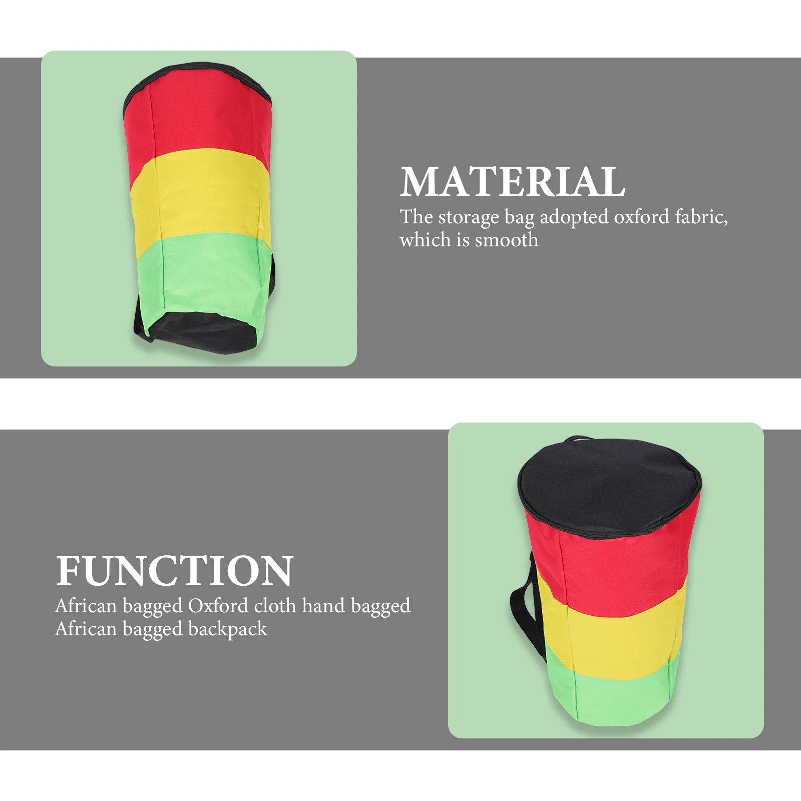 

African Drum Bag Djembe Carrying Holder Oxford Cloth Waterproof Large Capacity Music Instrument Storage Backpack