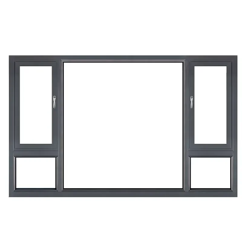 Modern Design Aluminum Alloy Window Door Frames Horizontal Swing Opening
