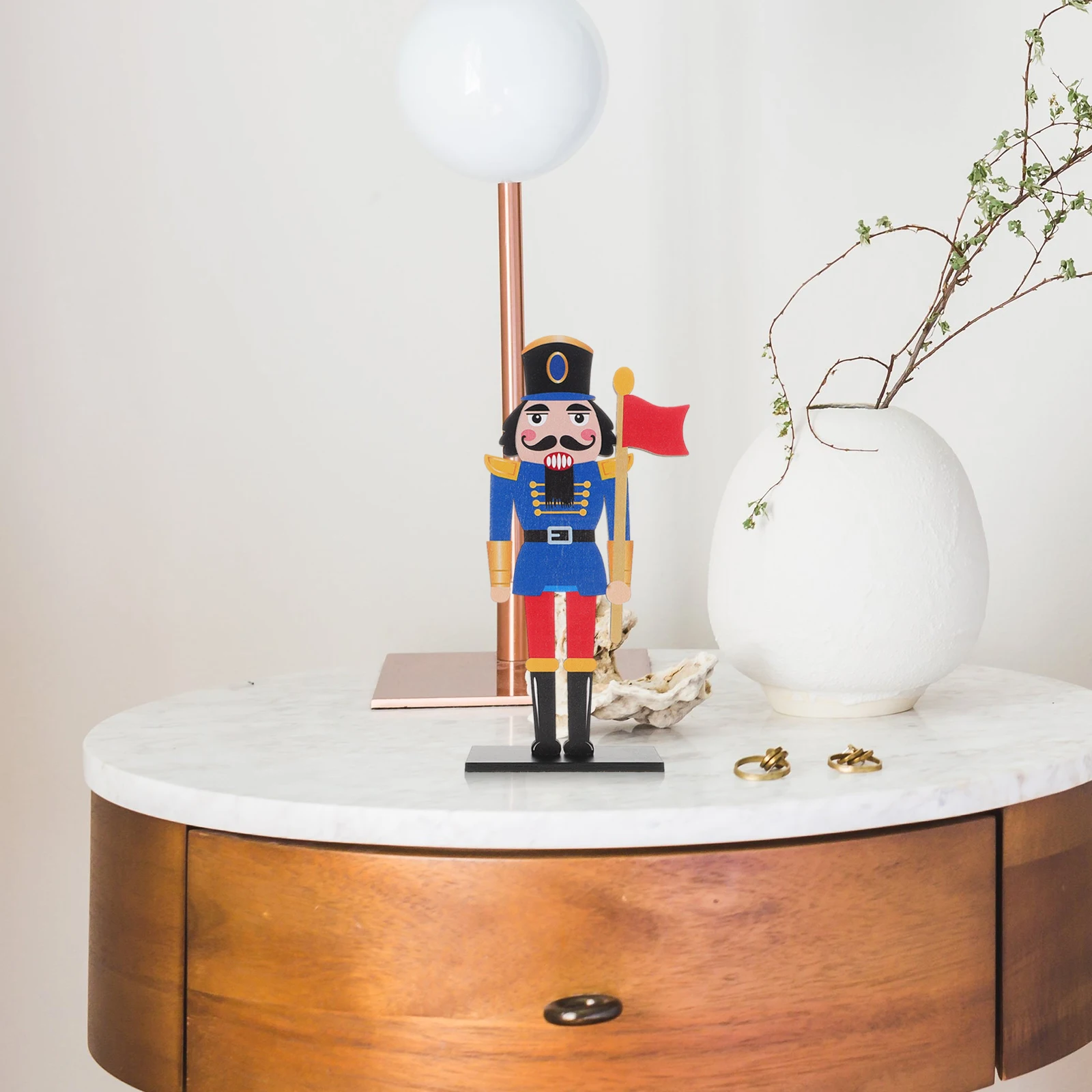 

Nutcracker Ornament Home Table Fireplace Decorations Candy Figures Wooden Holiday Party Tabletop Festive