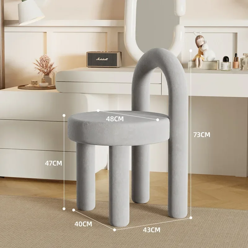 Multi-functional Makeup stool girls bedroom dressing stool premium cream style dressing table special makeup chair