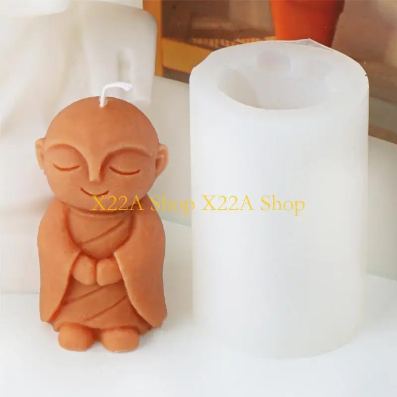 

Уникальные силиконовые формы для изготовления свечей, форма для мыла в форме мультяшного монаха, силиконовая форма для рукоделия