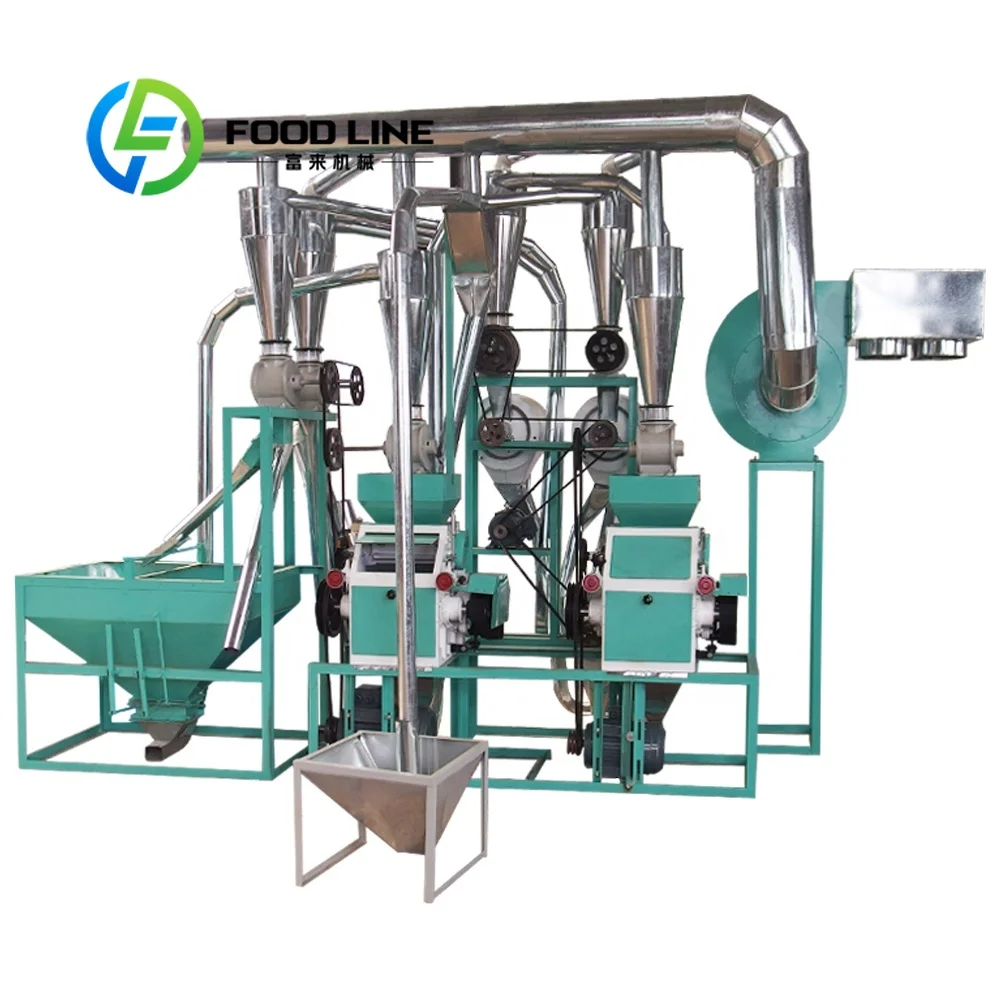 Economical Practical 5-10T/D Maize Flour Mill with Complete Processing Process Multifunction Corn Wheat  Milling Machine