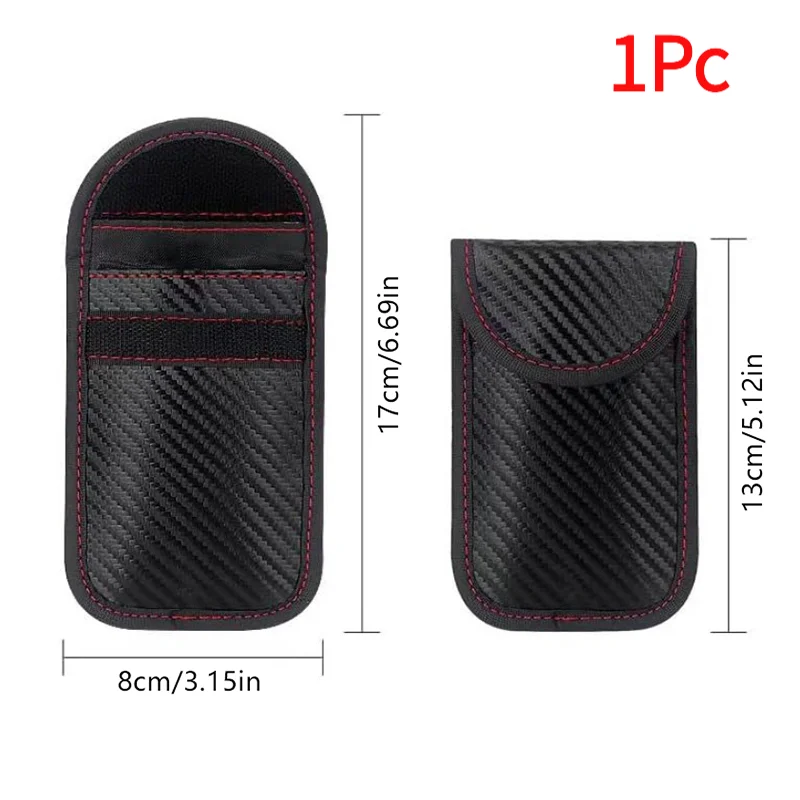 1Pc Car Key Signal Shielding Box Faraday Cage Remote Control Package Keyless Rfid Shielding Package Car Accessories.