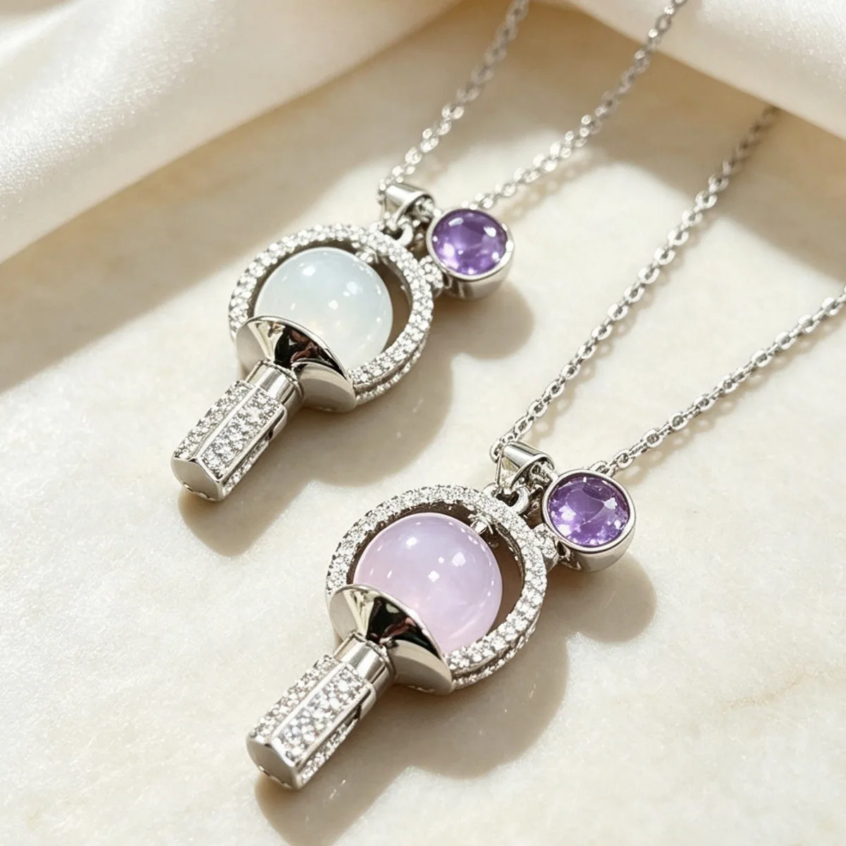 Rhinestone Light Stick Shape Pendant Necklace Zircon Clavicle Chain Collar Kpop Style Fashion Jewelry For Women Daily Wear