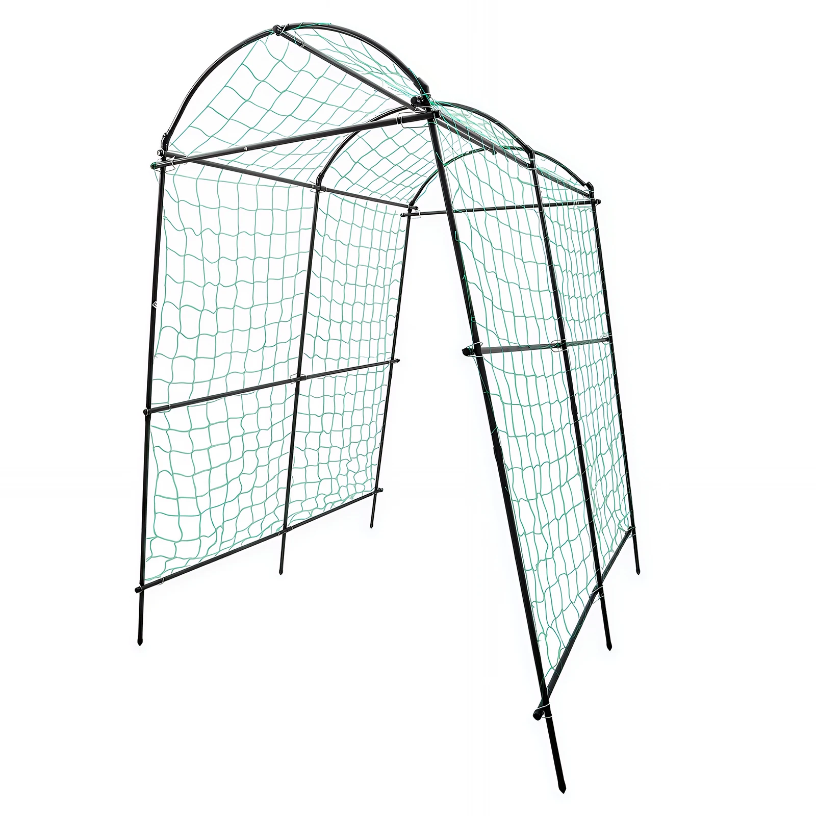 6*7,55ft Gartenrankgitter für Kletterpflanzen – Garten-Tunnelrankgitter aus Metall, gewölbter Gurkenständer mit Kletternetz für Erbsen und Rosen – Detail 12