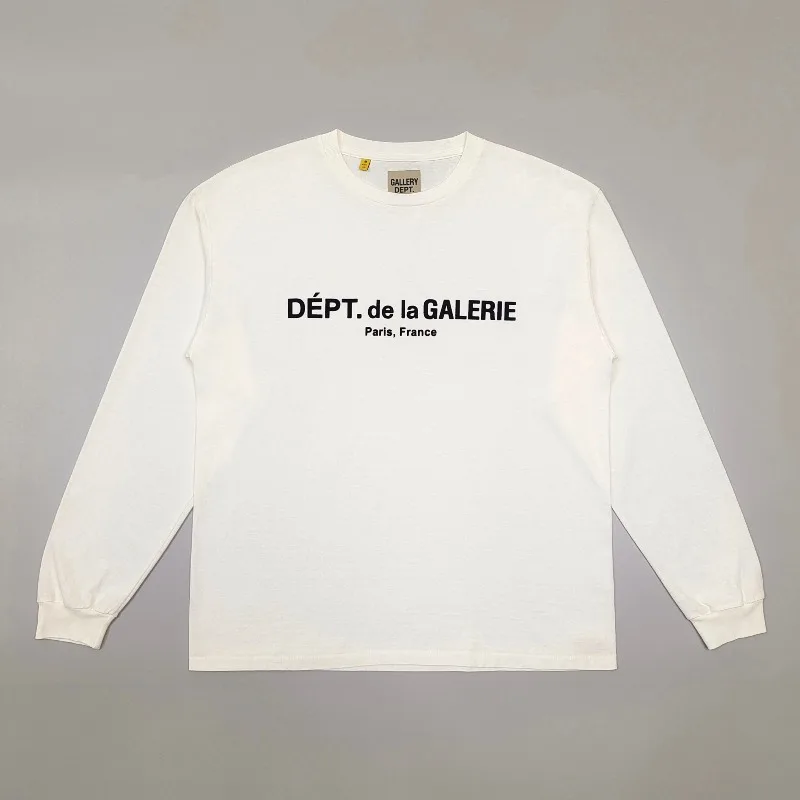 Gallery Dept Flocking French Alphabet Print Long Sleeve T-Shirt