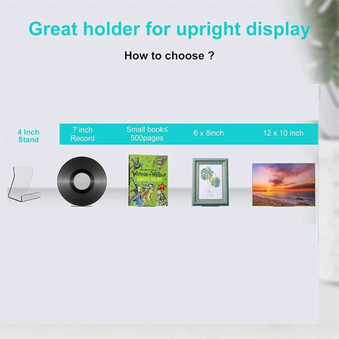 حامل كتب أكريليك حامل عرض شفاف بسيط حامل كتب شفاف حامل رف أكريليك شفاف لتخزين سطح المكتب المنزلي #1