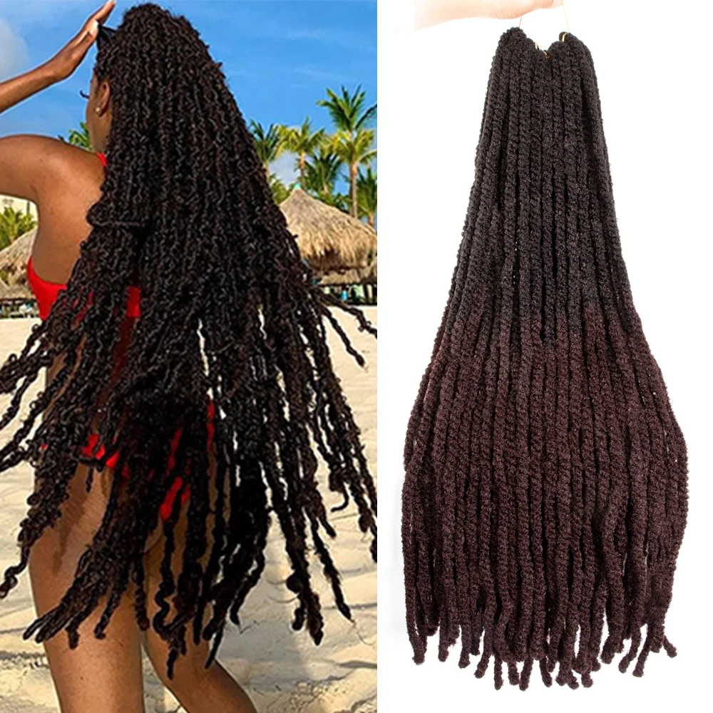 30inches Synthetic Crochet Braiding Hair Extensions Dreadlocks Sister Locs Soft Straight Faux Locs Braids Hair For Women