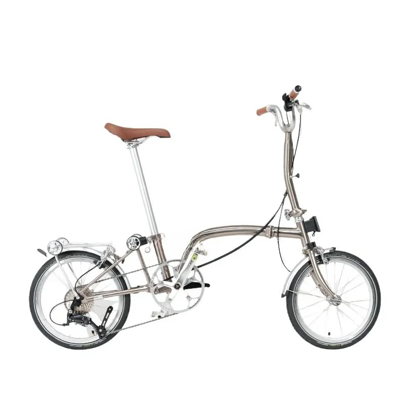 

Gun gray M/S handle 9-speed 16-inch, lightweight retro cloth folding bicycle