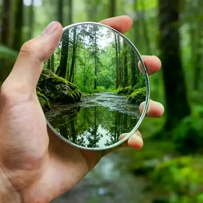 Round Convex Mirror Travel Selfie Photo Props High-definition Mirror Portable Makeup Mirror Handheld Photography Mirrors