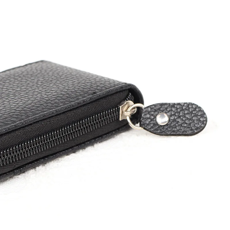 1pc Blocking Leather Wallet for Men Women,  ID Driver License Holder, Thin Minimalist Credit Card Organiz ﻿