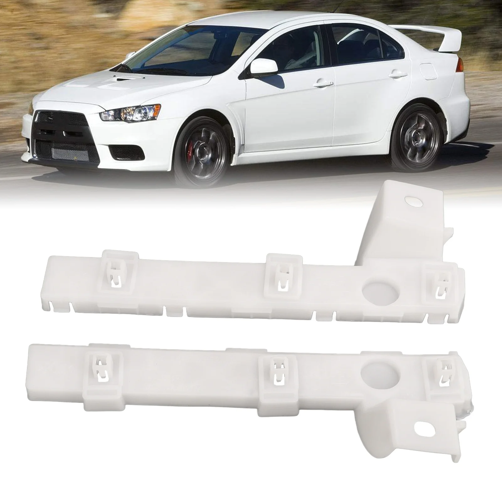 Front Bumper Bracket 6400F549 Left Right Bumper Bracket Clip Support Holder Replacement for Mitsubishi Lancer Except Evo