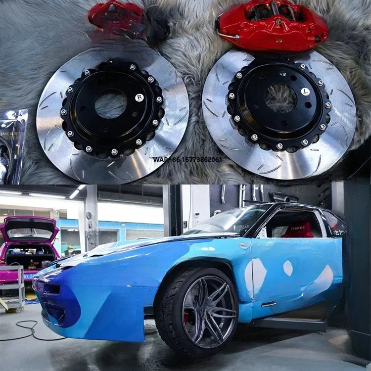 

Front Big Brake Kit 4 Piston Caliper with 330*28 mm Rotor BBK Auto Brake System for S13 17 Inch Car Rim