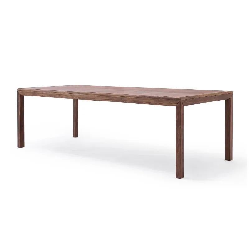 

New Chinese style North American black walnut solid wood tea table rectangular office hotel club tea room Song style AES
