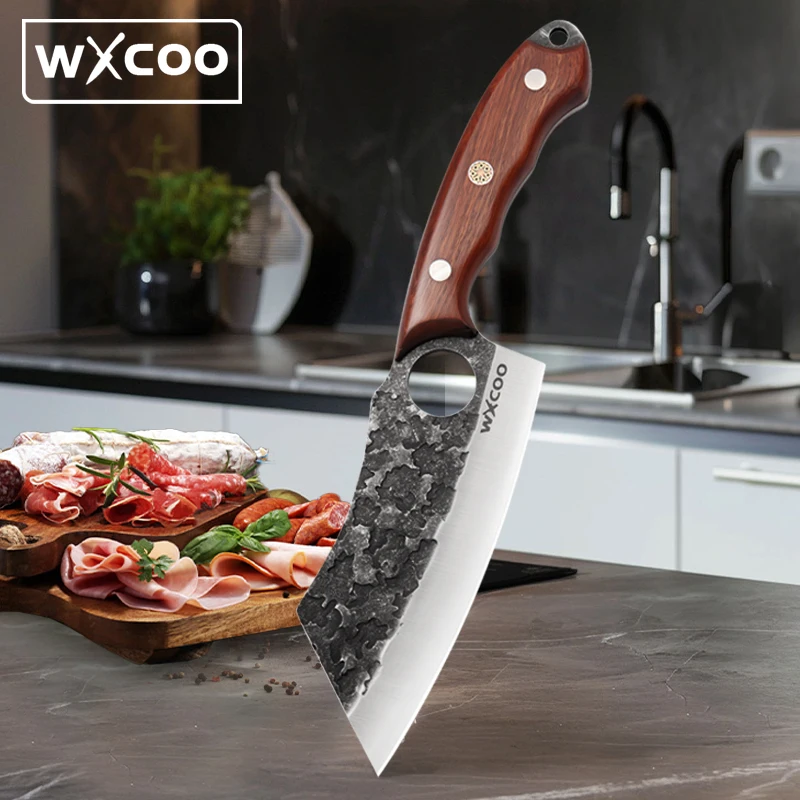 

1-3PCS Kitchen Knives Forged Boning Knife Handmade Durable Meat Cutting Knives Stainless Steel Slicing Knife Cooking Tools
