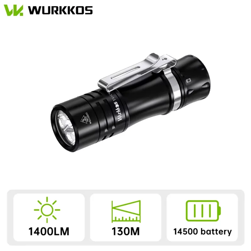 yZ[zWurkkos V TS10 V2 14500 ͂ȃ~j EDC d 3* 90 CRI LED  3* RGB Aux LED Anduril 2.0 ő 1400lm IPX8 g[`