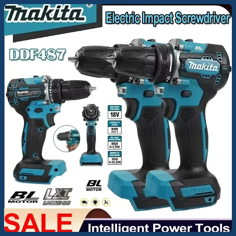 

Бесщеточный электроинструмент Makita DHP487, аккумуляторная ударная дрель, высокомоментный электрический шуруповерт