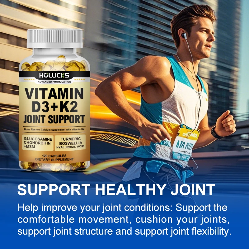 Vitamin D3 K2 10000 IU Capsules, Support Immune, Heart, Joint, Teeth & Bone Health, Immune System Vitamin D Supplement
