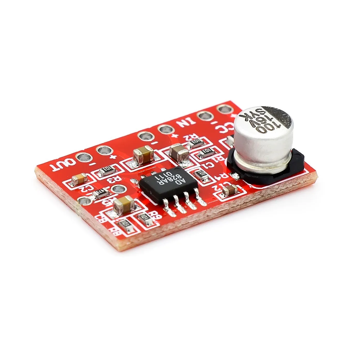 DC 3.8V-15V AD828 Stereo Dynamic Microphone Preamplifier Board MIC Preamp Module Amplifier