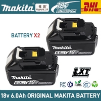 100% Genuine Makita 18V Battery 6Ah/5Ah/3Ah Rechargeable Battery, for Makita 18V Tool Battery BL1860B BL1840B BL1830B BL1850B