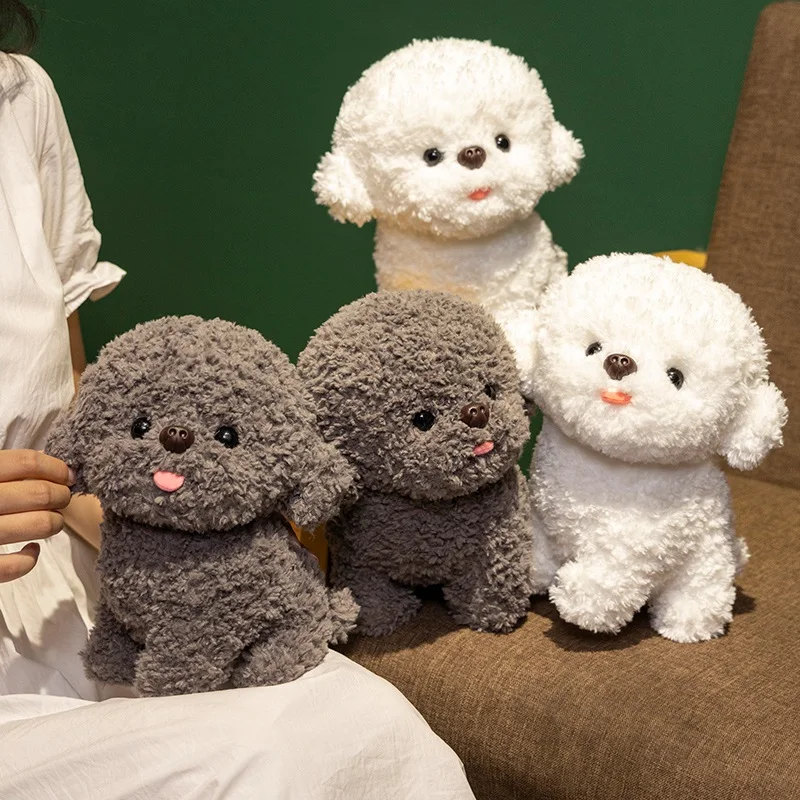 20/32cm Kawaii Bichon Frise juguetes de peluche animales suaves muñecos de peluche niñas niños perro compañero para dormir juguetes de peluche decoración del hogar almohada