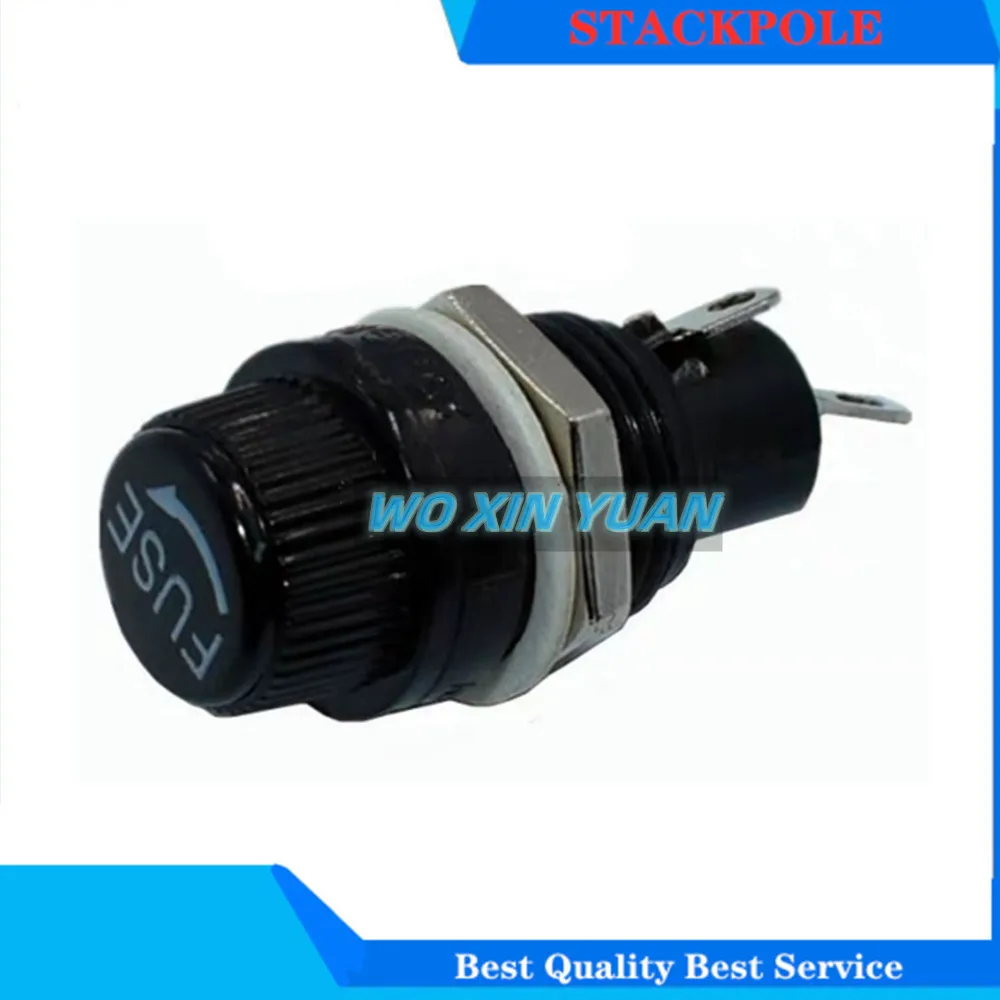 5PCS 5*20MM Fuse Holder R3-12 Fuse Holder 10A250V Panel Mounting High Temperature Resistance Bakelite Fuse Boxes