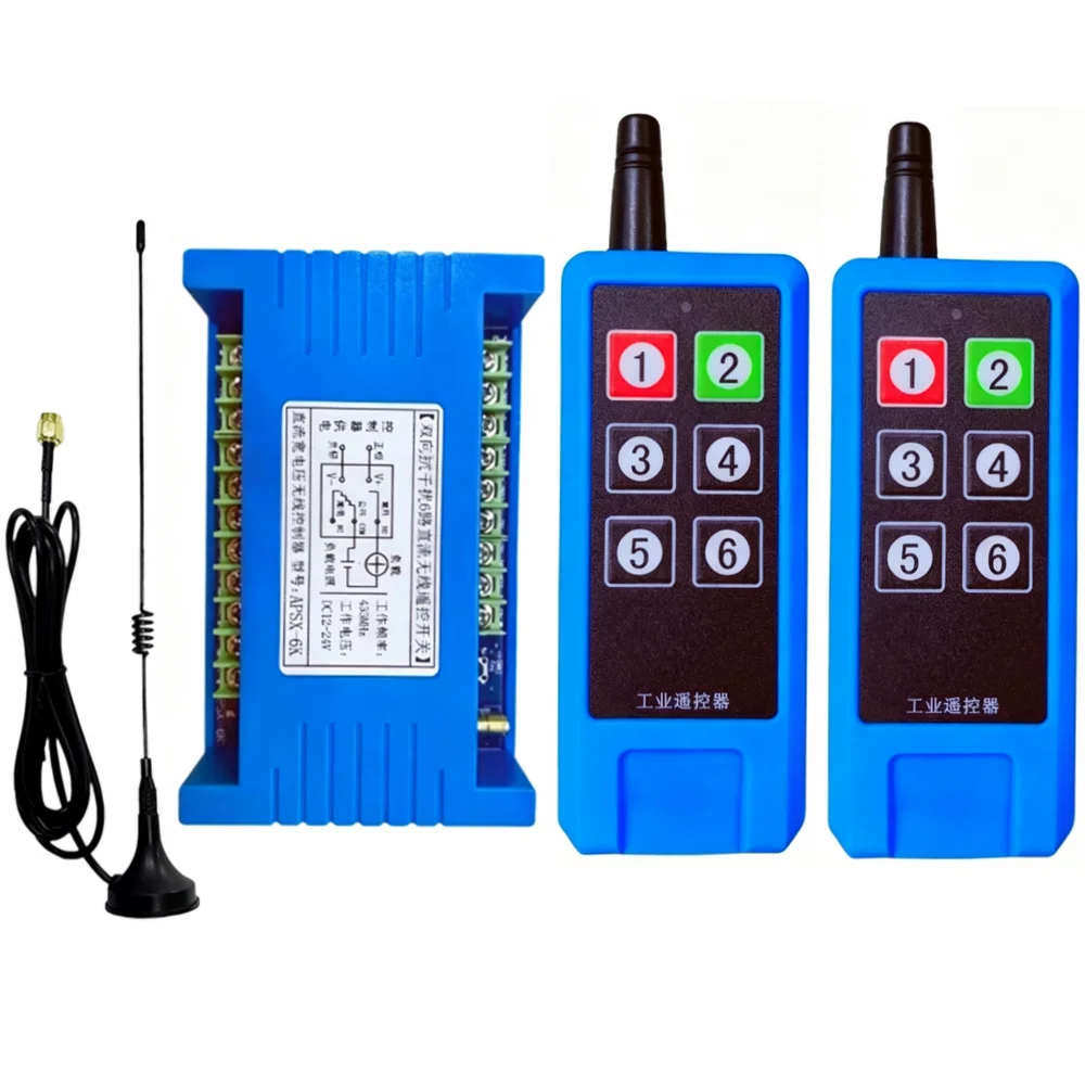 6-Channel Remote Control Switch DC12V-48V Bidirectional with Feedback Signal AC220V for Electrical Boxes And Water Pump Control