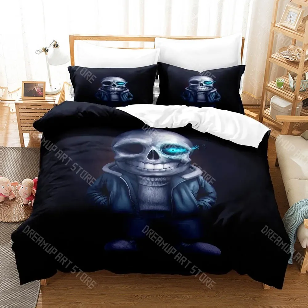 3D Printed Undertale Frisk Sans Bedding Set for Boys Girls Duvet Cover Pillowcase Twin Queen King Full Single Double Sizes