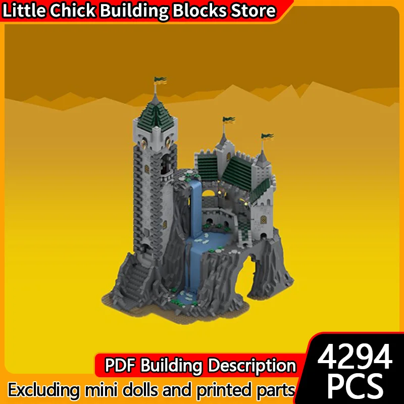 

Средневековый замок, модель MOC, строительные кирпичи, средневековая крепость, модульные технологии, подарки, праздник, сборка, детские игрушки, костюм