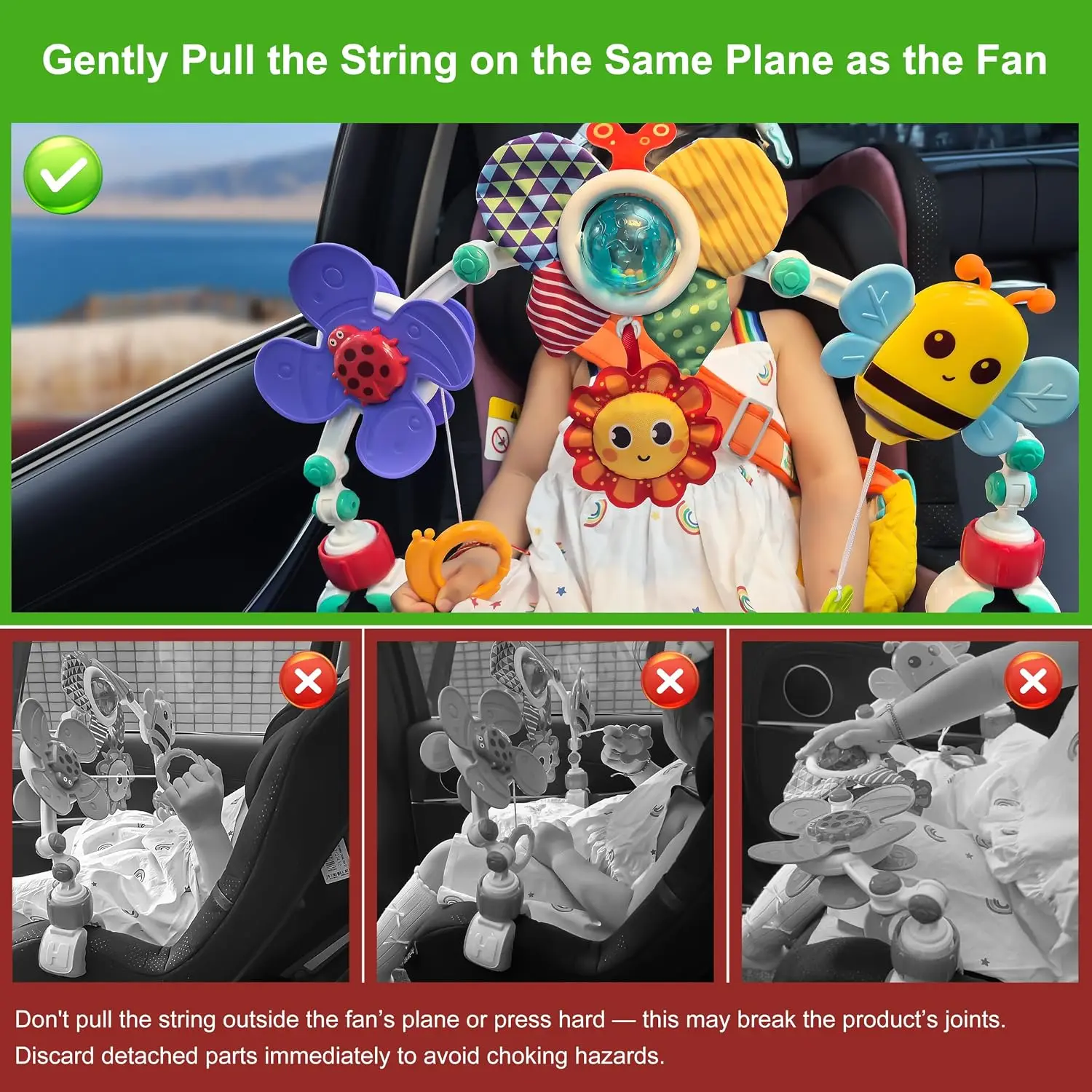 Adjustable Arch Bassinet Toys for Infant & Toddlers, Stroller Arch, Baby Crib Toys with Fascinating Hanging for Stimulating Baby view 6