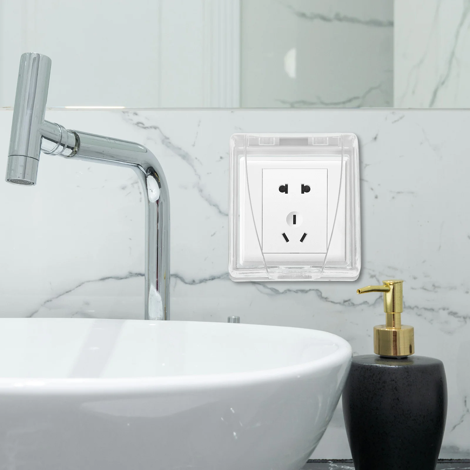 

Clear Waterproof Socket Cover 86 Type Wall Outlet Protector Transparent Weatherproof Plug Protection Box Exterior Outlet Box
