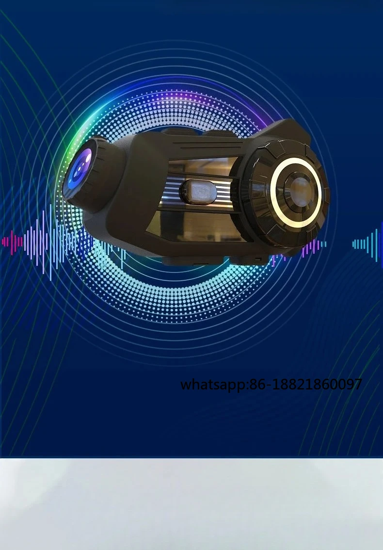 

Bluetooth, Intercom with camera, IP65 waterproof, 2-way 1000 meters, music playback, Global Positioning System voice guide,