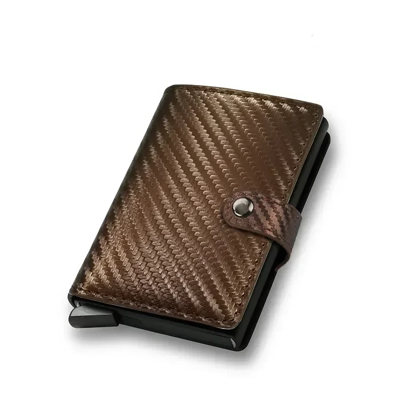 Rfid Creditcardhouder Heren Portefeuilles Luxe Kleine Slimme Portemonnee Metalen Zakelijke Mini Kaarthouder Case Dames Minimalistische Portemonnee voor Heren