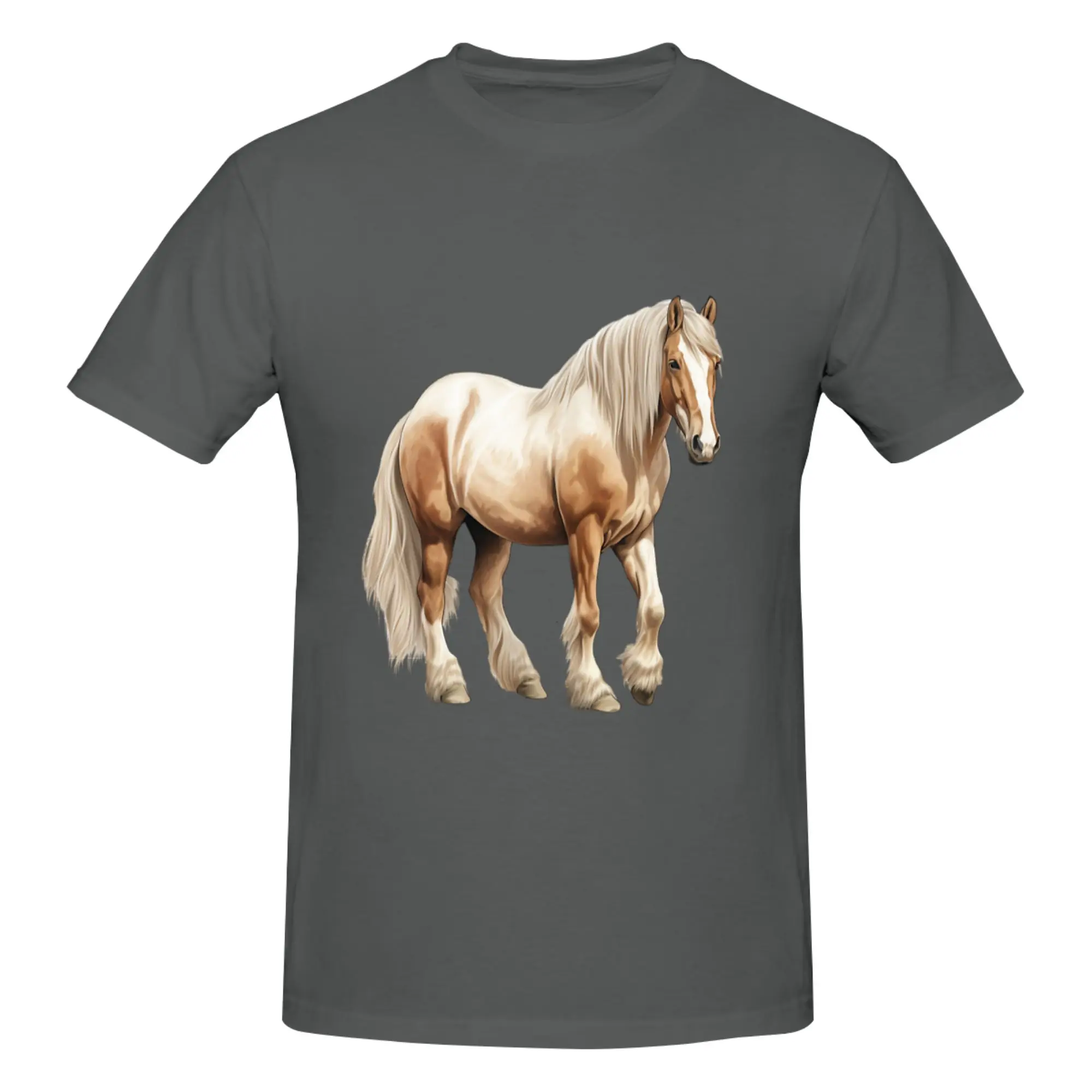 Camiseta divertida con estampado de caballo belga para hombre, camiseta unisex, ropa sencilla para hombre, ropa de lujo