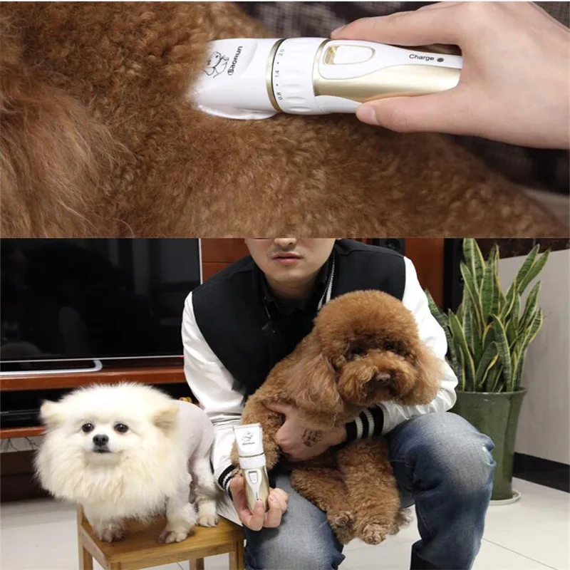 Professional Pet Hair Trimmer Electric Larger Dog Fur Clipper Haircut Machine Rabbit Cat Grooming Scissor Ceramic Blade Shearing