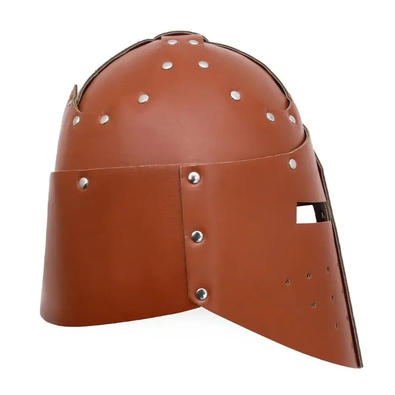 652f Caballeros cuero Templarios Casco Renacimiento Medieval Barbuta
