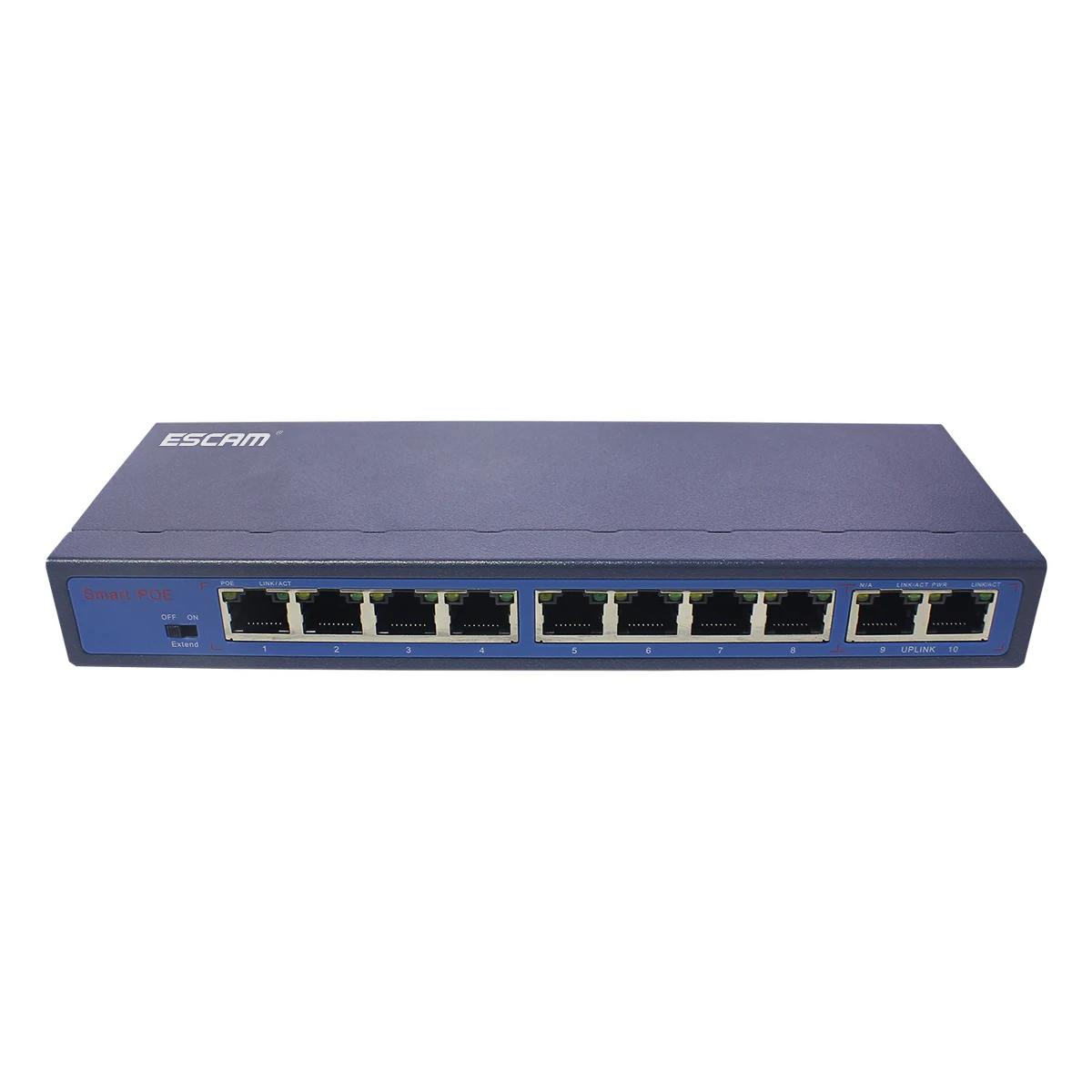 ESCAM 8+2Channel Fast Ethernet POE Switch for Network POE IP Cameras Spliter