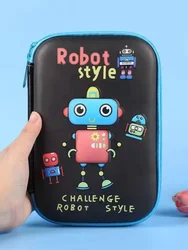 Bolsa de Eva 3D para lápices, estuche de gran capacidad con dibujos animados bonitos, EVA 3D Kawaii estuche rígido, caja de papelería para estudiantes, caja de lápices de regalo