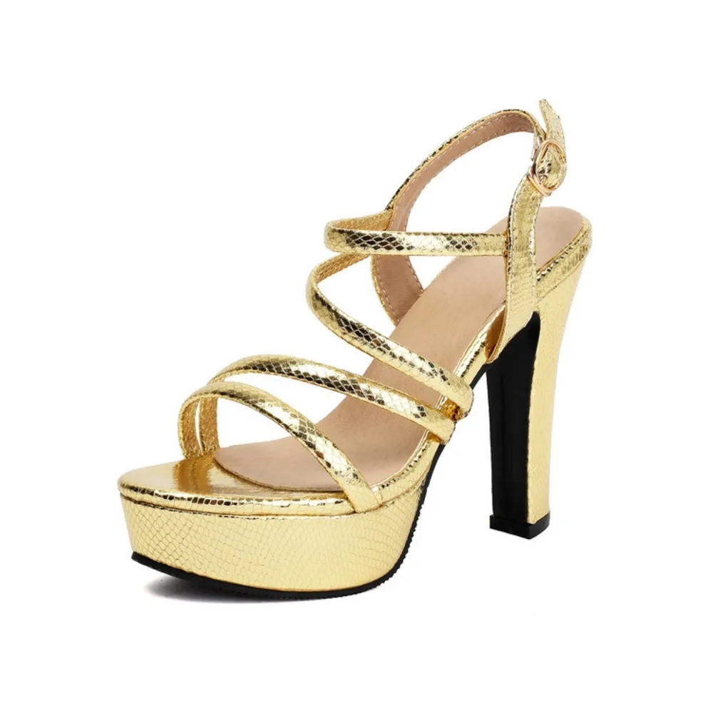

Block Heels Sandals Women Sweet Fashion Peep Toe Buckle Strap Party Dress Office Wedding Bride Platform Sandals Big Size 43 266