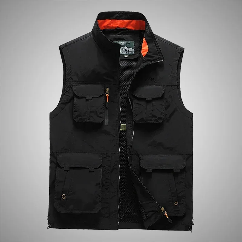 

2024 Outdoor Vest Men's Windproof Waterproof New Multi-Pocket Breathable Sports Coat High-Quality Design Leisure Vest Men